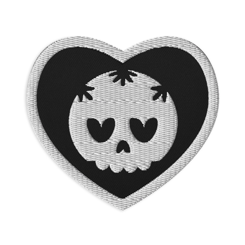Wholesale 10Pcs Embroidered Patch Heart Iron on Patches For Clothing  Stickers Skull Clothing Thermoadhesive Patches On Clothes